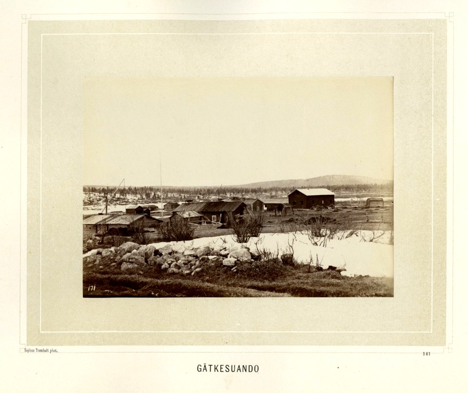 Bebyggelse i Karesuando i Kiruna i Norrbotten i Sverige - Norsk folkemuseum - NF.15006-135