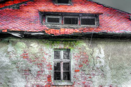 Red brick window photo