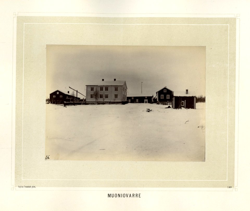Bebyggelse i Muoniovaara i Norrbotten i Sverige - Norsk folkemuseum - NF.15006-134