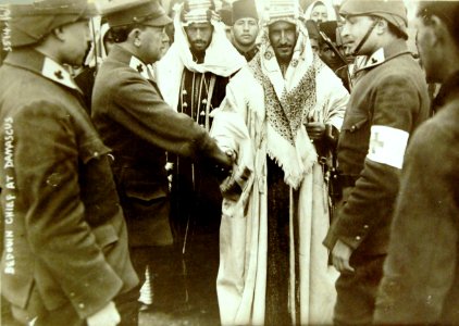Bedouin Chief (desert dwelling chief) at Damascus, Syria, 1915, WWI (22229800439)