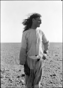 Bedouin life in Trans-Jordan. A road bulder in Trans-Jordan LOC matpc.15671