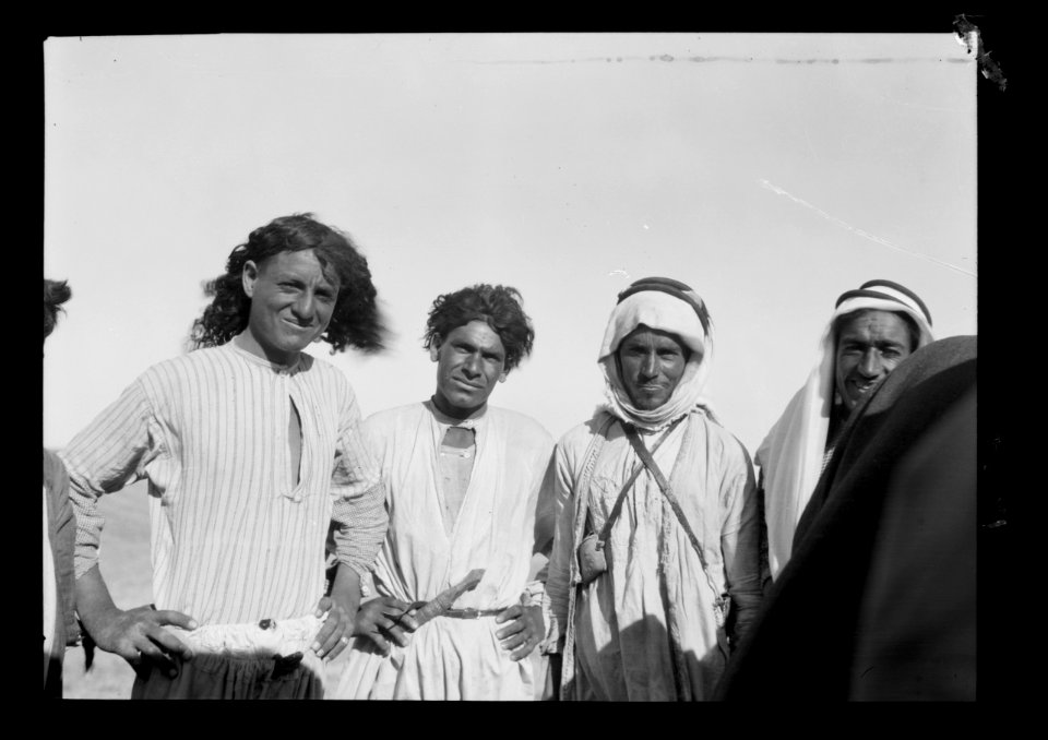 Bedouin life in Trans-Jordan. Arab types of Trans-Jordan. Road builders LOC matpc.15670