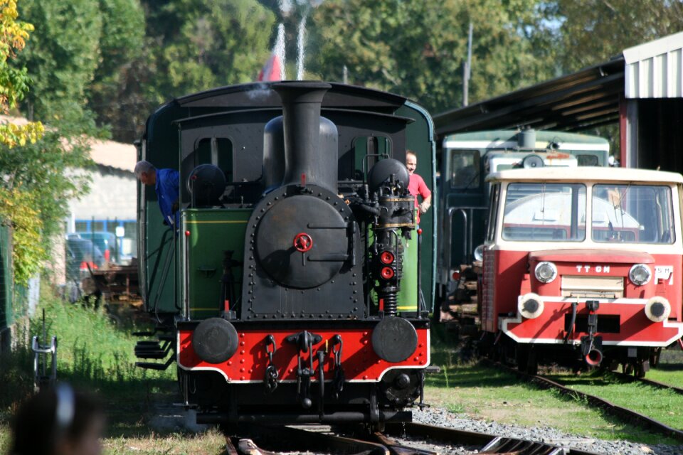 Railway transportation system guitres steam train