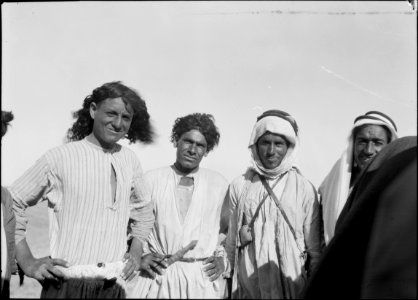 Bedouin life in Trans-Jordan. Arab types of Trans-Jordan. Road builders LOC matpc.15670