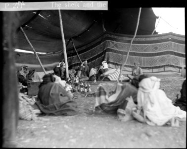 Bedouin life in Trans-Jordan. Guests in the sheik's tent LOC matpc.15659
