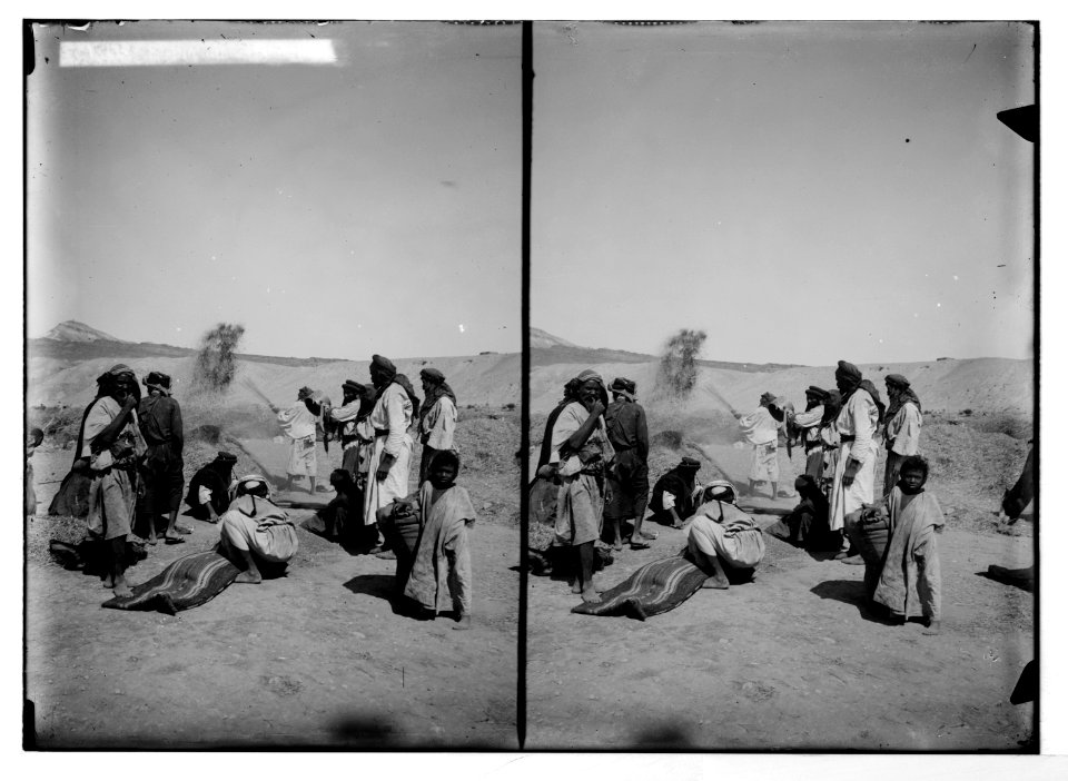Bedouin wedding series. Scene on a Bedouin threshing floor LOC matpc.05277