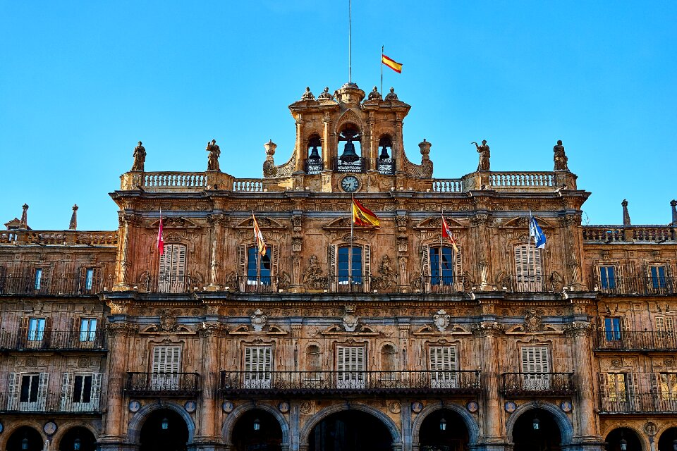 Town hall plaza mayor facade