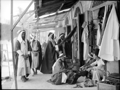 Beersheba and surroundings. (Beer Saba). Beersheba. Bedouin bazaar LOC matpc.15524