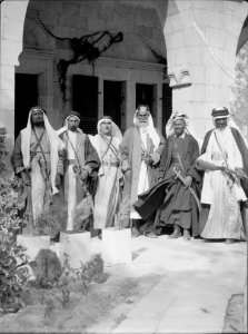 Beersheba and surroundings. (Beer Saba). Beersheba. Governor and tribal sheiks LOC matpc.15526