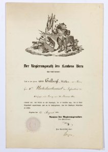 Befordran av Walther von Hallwyl till sekundärlöjtnant, 1861 - Hallwylska museet - 102520