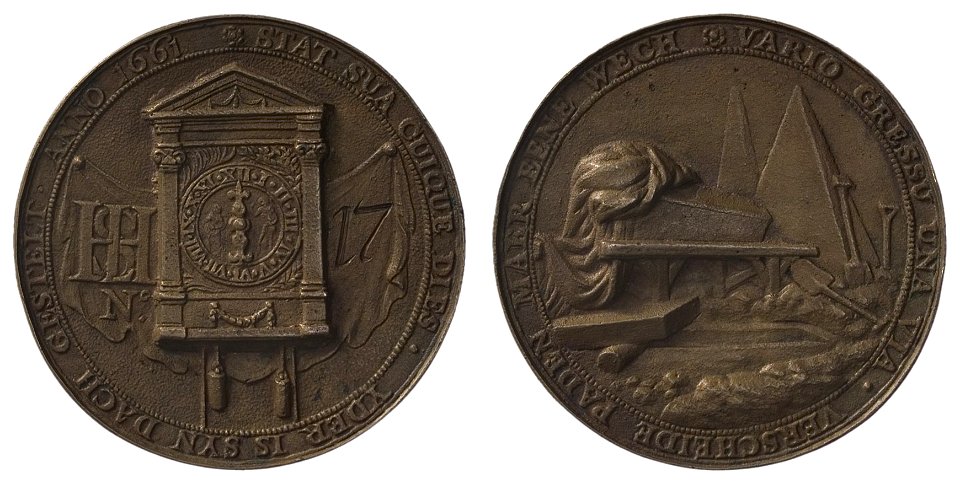 Begrafenispenning 1661 no. 17, objectnr PA 2806