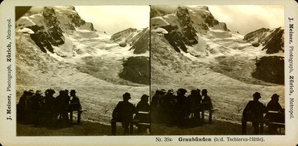 Bei der Tschierva-Hütte - ETH BIB Ans 07255 (Johannes Meiner)
