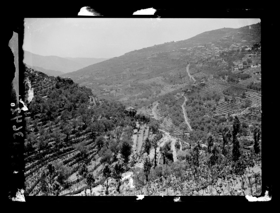 Beit Ed-Din. The Shehab Palace (held as a national monument). Lebanon. Deir el-Kamr. Typical terraced hillsides LOC matpc.15453