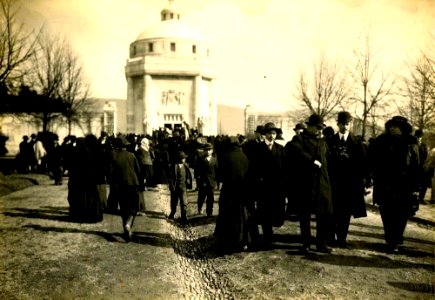 Beisetzung von Dionysius Andrássy am 8. März 1913 im Mausoleum von Krasznahorka 