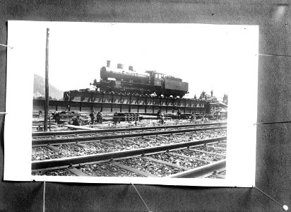 Belastungstest für eine Eisenbahnbrücke - CH-BAR - 3241635