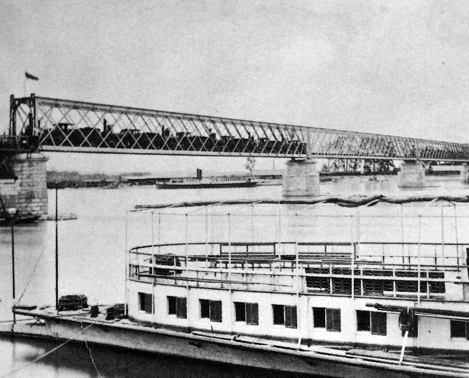 Belastungsprobe Nordwestbahnbrücke 1872