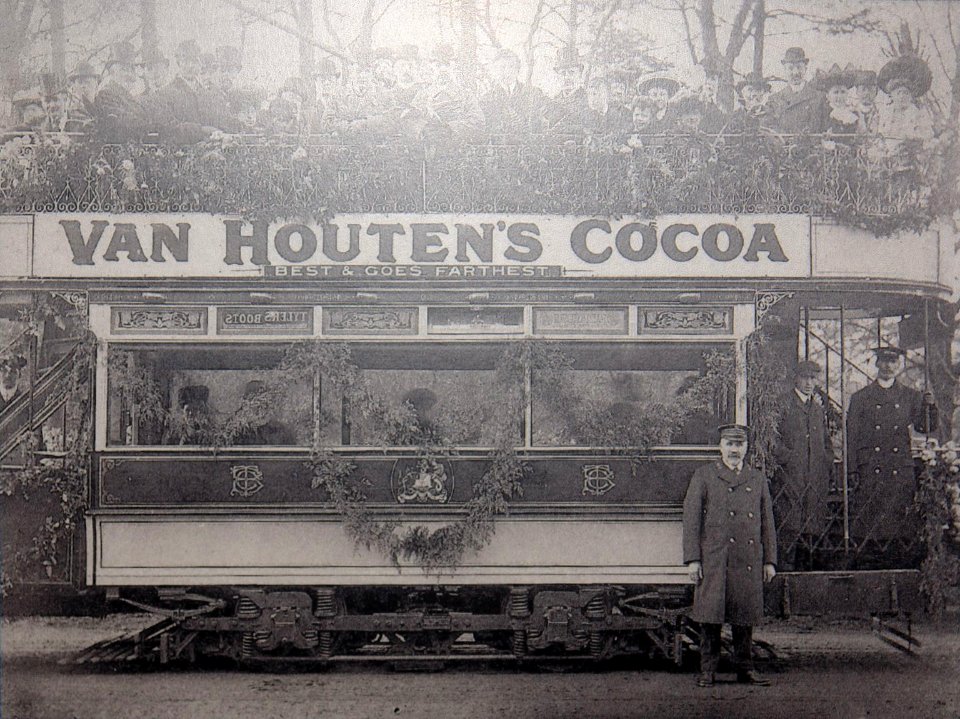 Belfast Street Tramways, decorated Car inaugurating electric traction, 1905