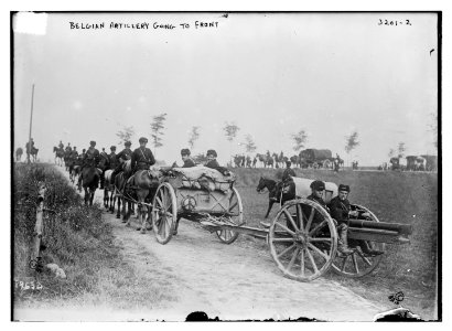 Belgian Artillery going to front LCCN2014697115