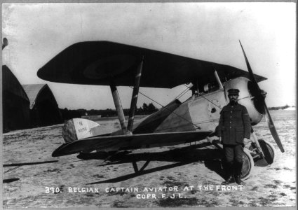Belgian Captain aviator at the front Copr. F. J. L. LCCN2011660981