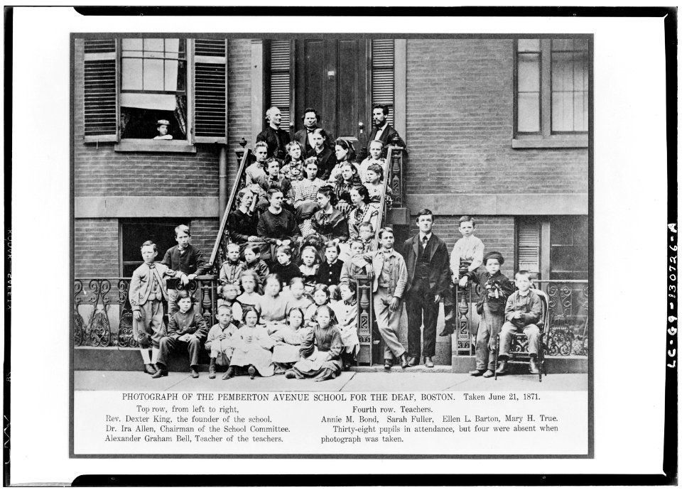 Bell at the Pemberton Avenue School for the Deaf, Boston. Reproduction Number, from the Library of Congress. 00837v