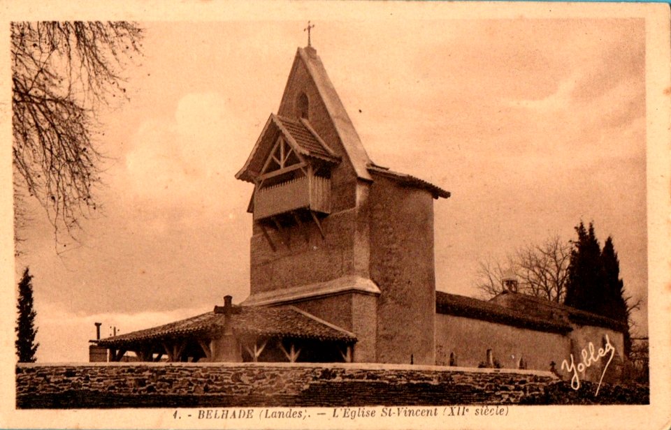Belhade (Landes) - L'église Saint-Vincent 1