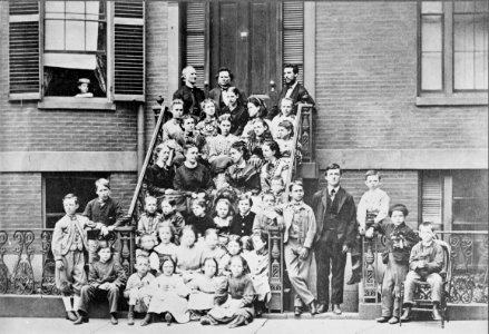 Bell at the Pemberton Avenue School for the Deaf, Boston, from the Library of Congress. 00837v photo