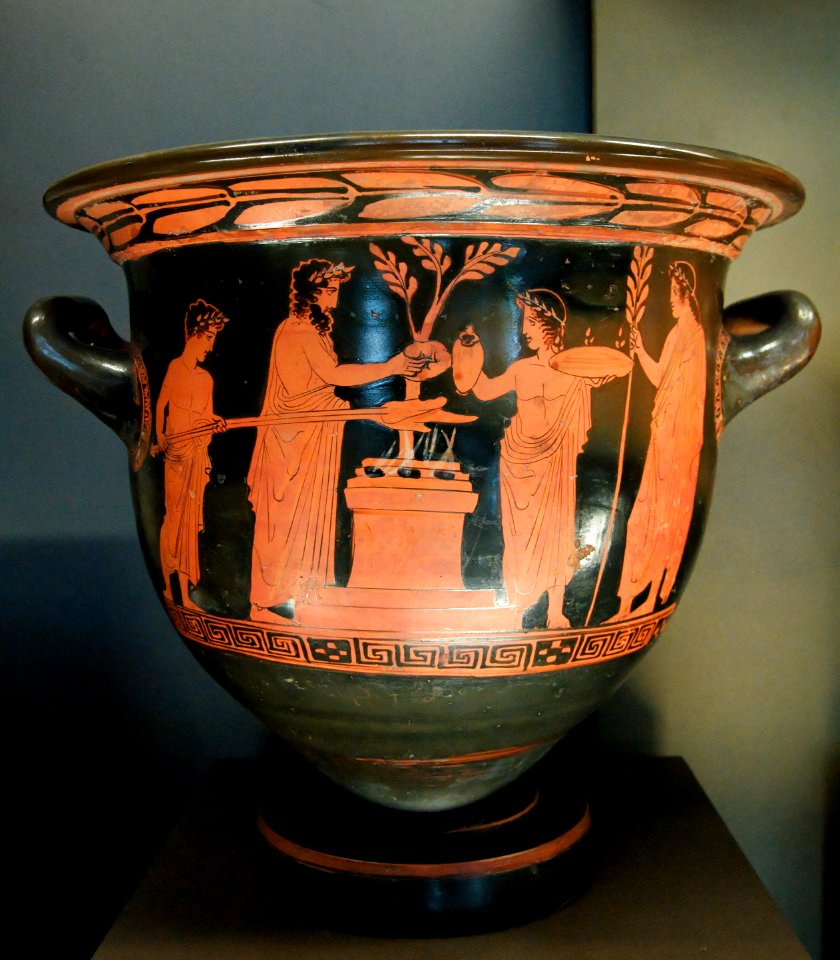 Bell-krater sacrifice Pothos Painter Louvre G496
