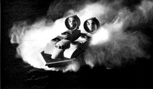Bell SKMR-1 Hydroskimmer underway on Lake Erie 1963