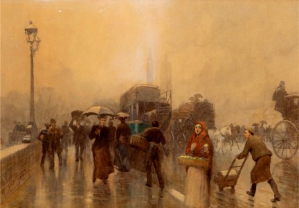London Bridge by Frederic Marlett Bell-Smith, watercolor