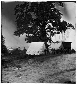 Belle Plain Landing, Virginia. View of the tents of the Sanitary Commission LOC cwpb.01798 photo