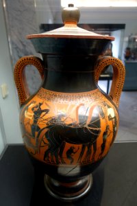 Belly amphora with Dionysos, attributed to the Andokides painter, Attic, c. 520 BC, L 267, view 1 - Martin von Wagner Museum - Würzburg, Germany - DSC05438 photo