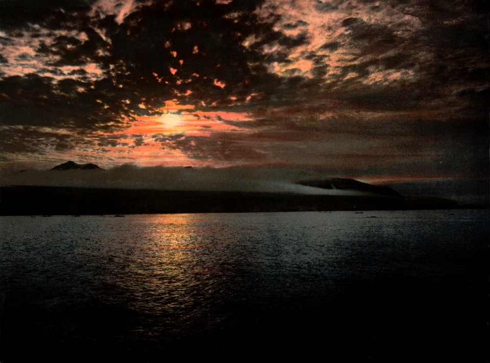 Bellsund norway midnight sun 1900