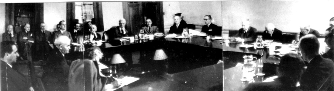 Ben-Gurion & Sharett at Anglo-American Committee