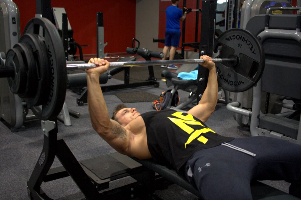 Gym dumbbells bench
