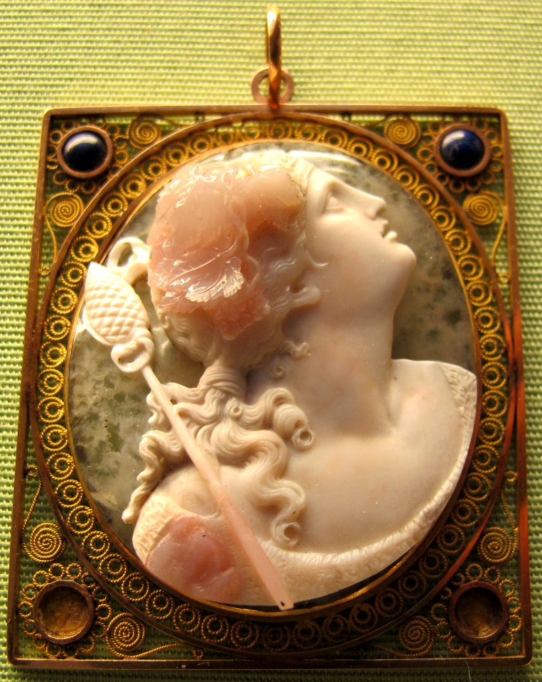 Benedetto pistrucci, menade con tirso, sardonice, 1810 ca