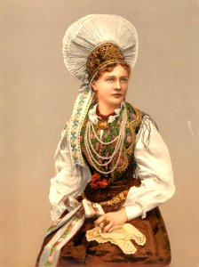 Benedikt Lergetporer - Girl in Native Costume, Carniola, Austro-Hungary photo
