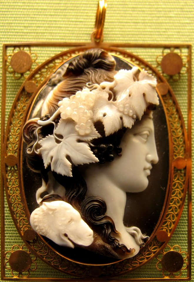 Benedetto pistrucci, bacco, sardonice, 1800 ca