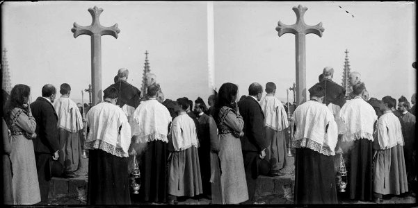 Benedicció del terme de Barcelona al terrat de la catedral