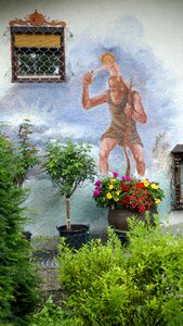 Painted wall garden bavaria photo
