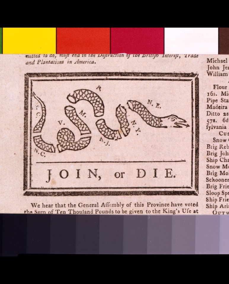 Benjamin Franklin - Join or Die original