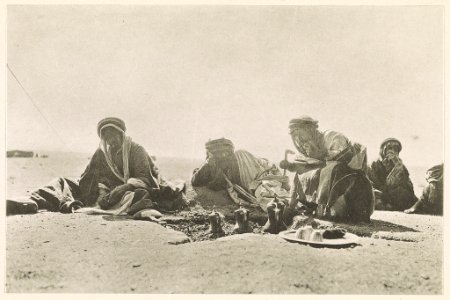 Beni Șachr-Beduinen beim Kaffeemachen. 1906. LCCN2014648736