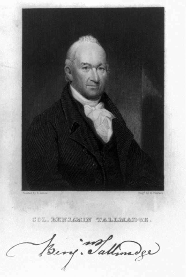 Benjamin Tallmadge, 1754-1835, half length portrait, facing right) - painted by E. Ames ; Engd. by G. Parker LCCN2005694627
