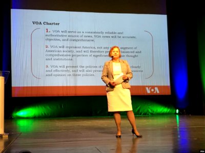 VOA Director Amanda Bennett Media Literacy Conference Sarajevo Sept 22 2017