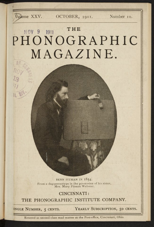 Benn Pitman in 1854 From a daguerreotype in the possession of his sister, Mrs. Mary Pitman Webster. LCCN2013648396