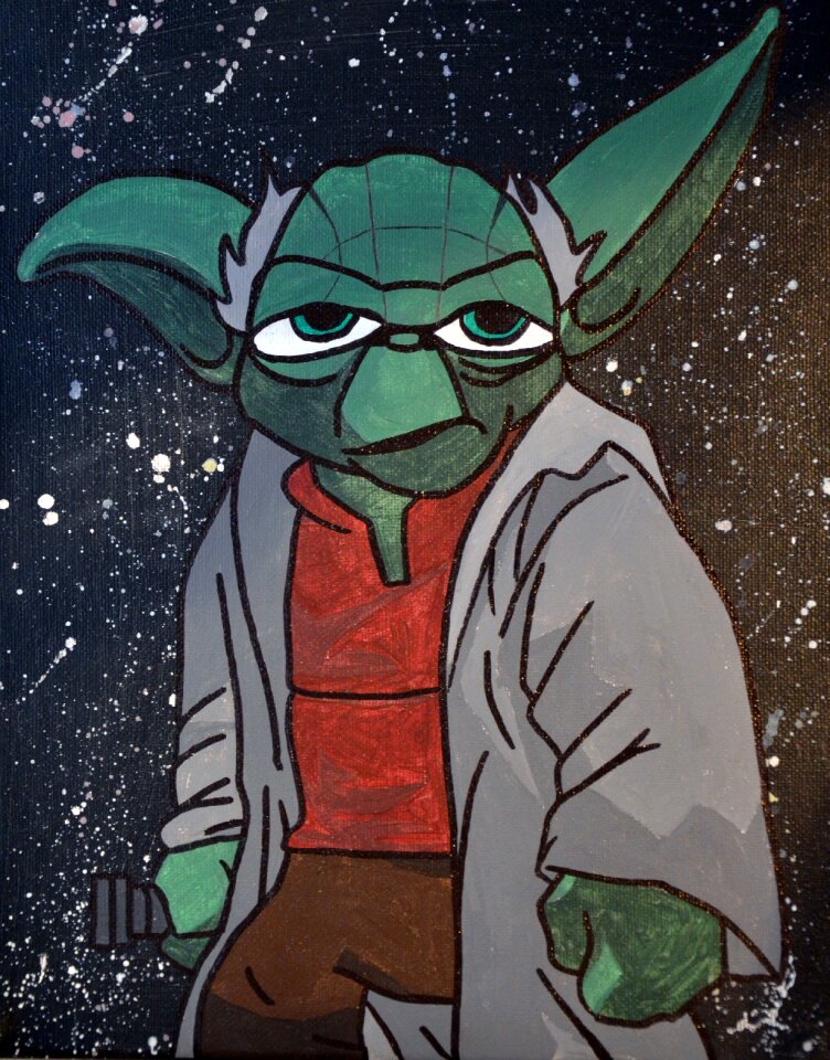 Drawing jedi she makes