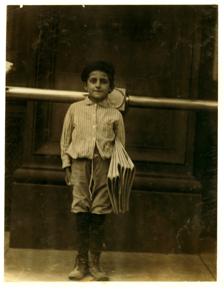 Bennie, an 8 year old newsie selling at Planters Hotel. LOC nclc.03508
