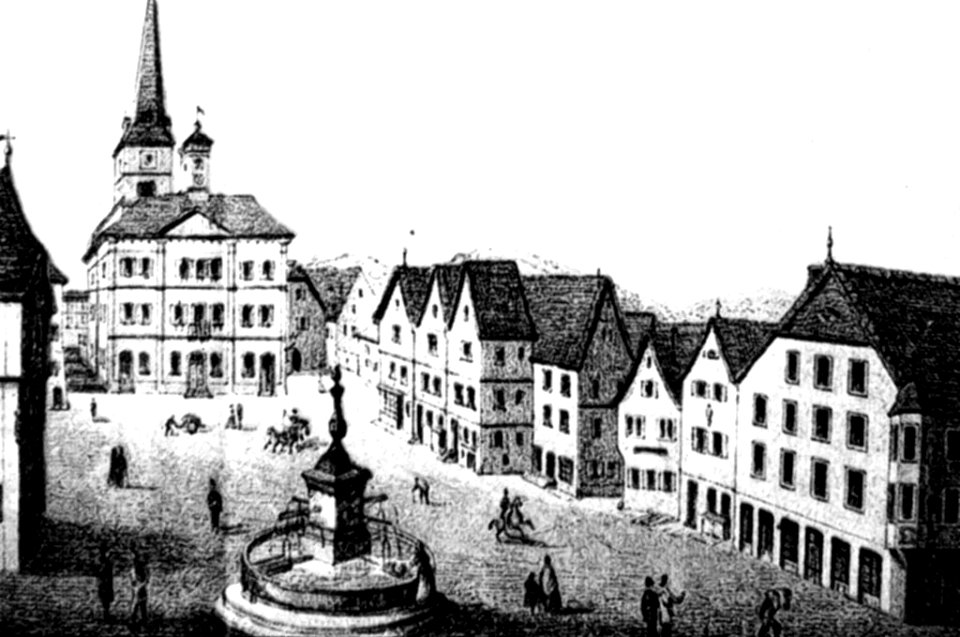 Bensheim Marktplatz 1869