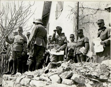 Beobachtung der Wirkung der Minenwerfer, Selva bei Levico (BildID 15625623)