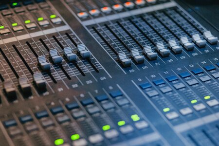 Broadcast buttons closeup
