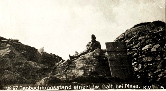 Beobachtungsstand östlich von Plava am 1.1.1916. (BildID 15594782)